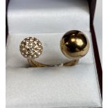 Rose Gold Brigid Double Ball Ring,