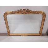 Stunning Gilt Framed Bevelled Overmantle Mirror 144cm W x 109cm H