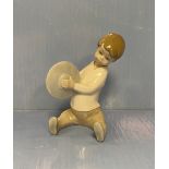 Lladro Figure of a Boy and Cymbles 14cm H