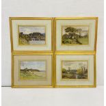 Set of 4 Gilt Framed Watercolours