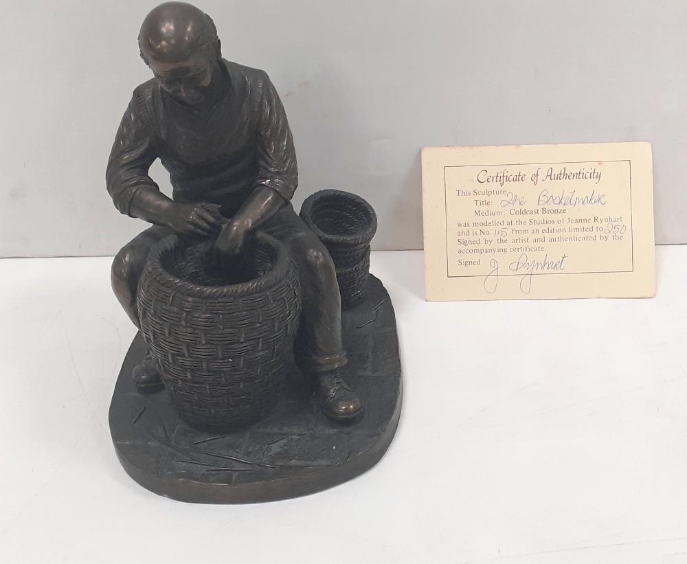 Limited Edition Rynhart Figure of Basket Weaver