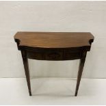 Edw Mahogany Bowfront Tea Table 93cm W 48cm D 77cm H