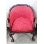 Edw Ball & Claw Upholstered Tub Chair 53cm W 53cm D 72cm H