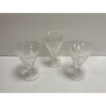 Set of 3 Waterford Wine Glasses