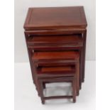 Set of 4 Mahogany Nest of Tables