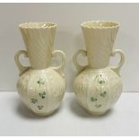 Pair of Belleek Vases