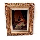 Vict Gilt Framed Crystoleum 33cm W x 42cm H