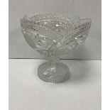 Cut Glass Pedestal Bowl