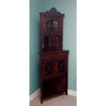 Vict Mahogany Corner Cabinet 69cm W 40cm D 167cm H