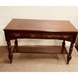 Mahogany 2 Drawer Side Table 121cm W 58cm D 75cm H