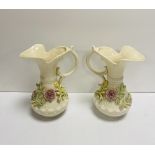 Pair of Belleek Ewers