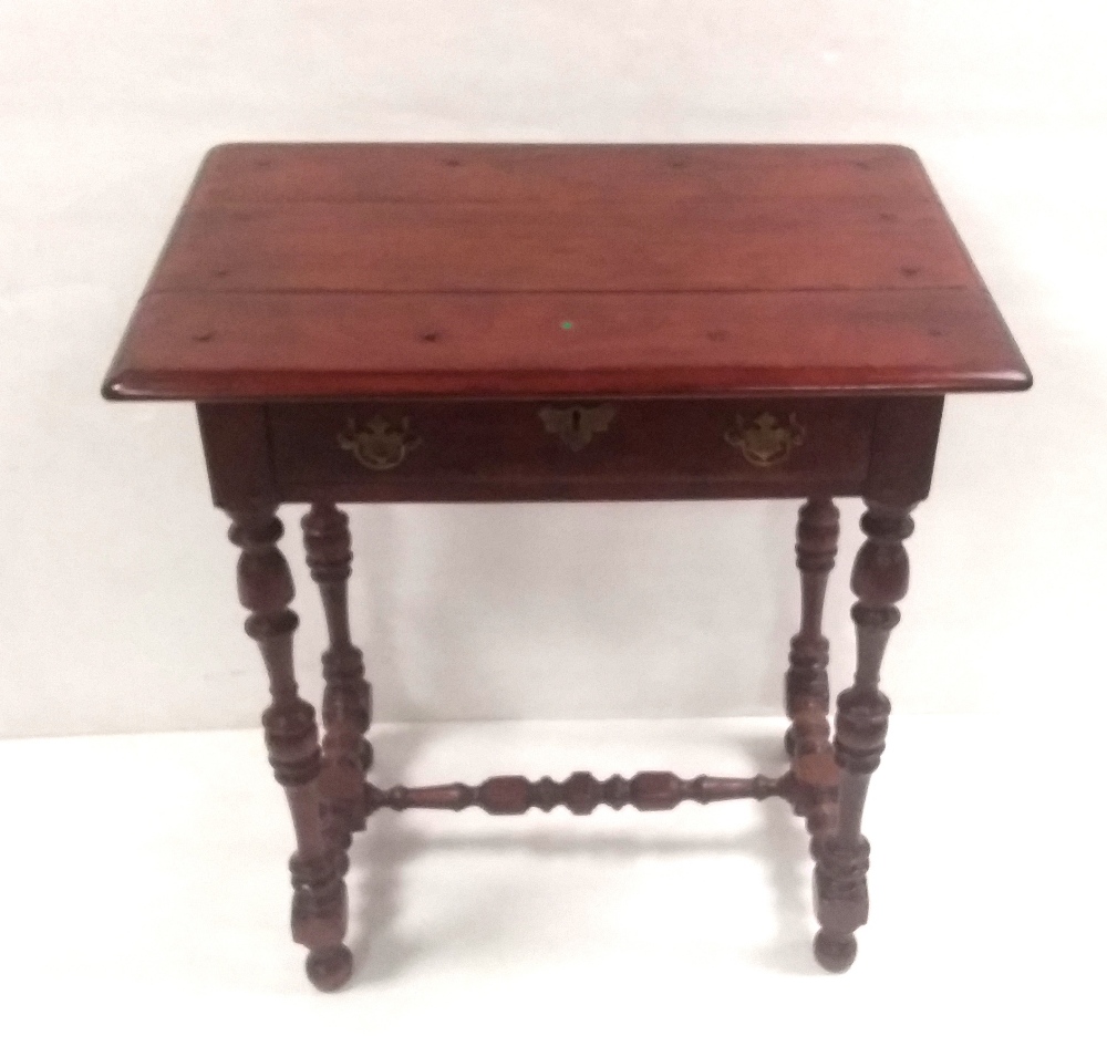 Quality Mahogany 1 Drawer Side Table 66cm W 45cm D 71cm H