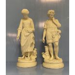 Pair of Vict Parion Figures 33cm H