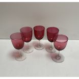 5 Cranberry Glasses