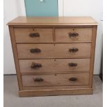 Vict Pine 2 over 3 Chest of Drawers 115cm W 50cm D 115cm H