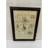 Framed Print of Period Bicycles