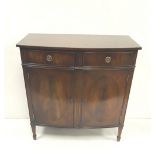 Inlaid Mahogany 2 Drawer 2 Door Cabinet 89cm W 48cm D 89cm H