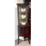 Mahogany Bowfront Corner Cabinet with Ormolu Mount 54cm W 39cm D 171cm H