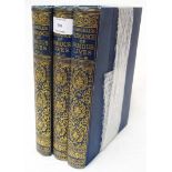 Cassell's Romance of Famous Lives, 3 vols., 4to, blue gilt spines