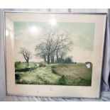 Gerald Hughes: a framed signed limited edition coloured print, entitled Chiltern Grove