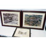 Two framed photographic prints of Buckfastleigh - 1930 and 1994 - sold with a Frith photographic