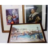 W. A. Shepherd: a framed coloured print, entitled Plymouth Barbican 1991 - bearing artist signed