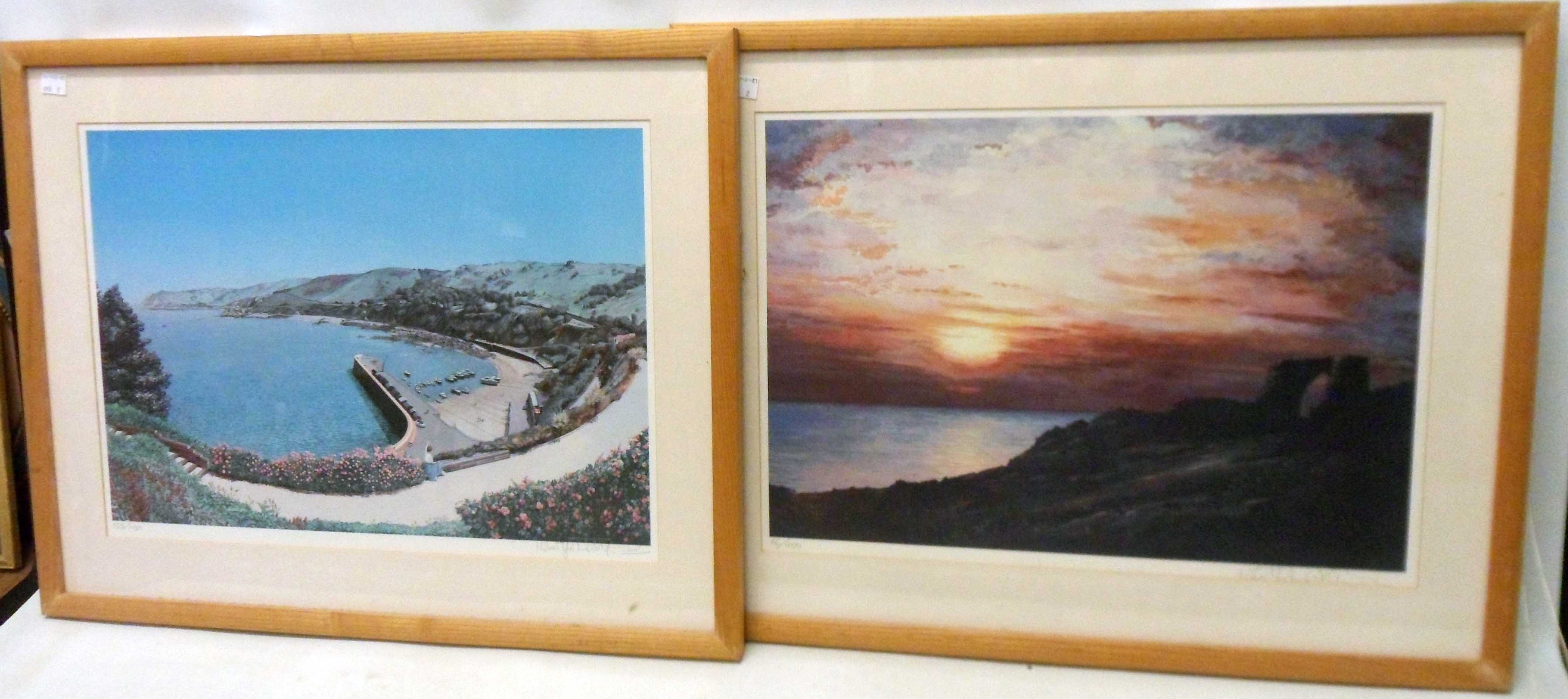 Robert John Wolfenden: two framed signed limited edition coloured prints, one entitled High Summer