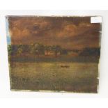 An unframed stretchered oil on canvas, bearing old label verso Hugh Kenot Upton - Kirby Cane (