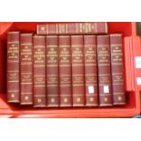 The Children's Encyclopedia Arthur Mee edition, 10vols., 4to., red gilt cloth spines