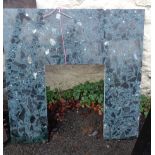 A 94cm wide Italian green marble fireplace insert