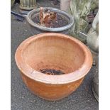 Two large ceramic garden planters