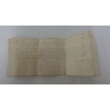 A 1729 velum part document in Italian text