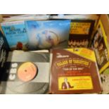 A box of vinyl 45 singles including Tottenham Hotspurs, The Wombles, The Goodies, The Strawbs,