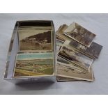 A shoe box containing a collection of approx. 200 postcards, mostly early 20th Century seaside