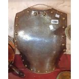 An antique cavalry troopers steel backplate