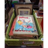 Six vintage scrapbooks with newspaper clippings, recovered pictures and other ephemera - various