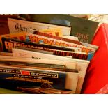 A box of vinyl LP records including Musi A box of vinyl LP records and 45s including Musical