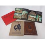 A tooled leather effect desk message folder - sold with a copy of Tiger Island by Margaret Ross,