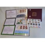 A Royal Mail Special stamp album with unset mint stamps - sold with three foldered collectable FDCs