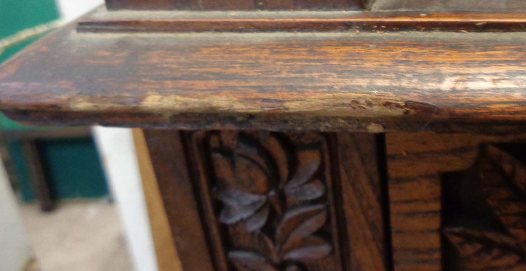 A 1.53m Chinese export polished carved hardwood twin pedestal desk, the ornate superstructure with - Image 22 of 54