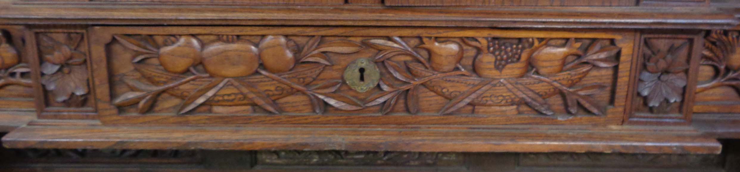 A 1.53m Chinese export polished carved hardwood twin pedestal desk, the ornate superstructure with - Image 45 of 54