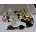 Eight assorted scent bottles and atomizers