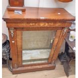 A 76cm 19th Century walnut and marquetry pier cabinet with cast brass embellishments and remains