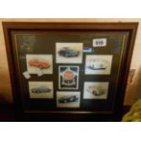 A framed set of Jaguar Classics cards