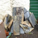 A selection of slate slabs and other shaped pieces