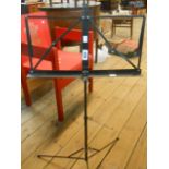 A vintage folding music stand