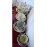 Assorted ceramics including 19th Century Chinese blue and white bowl, Chinese beaker and saucer,