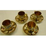An early 20th Century Paragon part coffee set, reproduction of a set made for HM the Queen, 1913 -