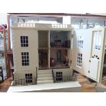 A large modern three storey dolls Georgian town house and contents