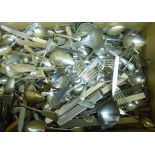 A large quantity of assorted silver plated and other cutlery